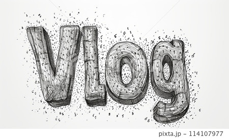 The word Vlog created in Stippling. 114107977
