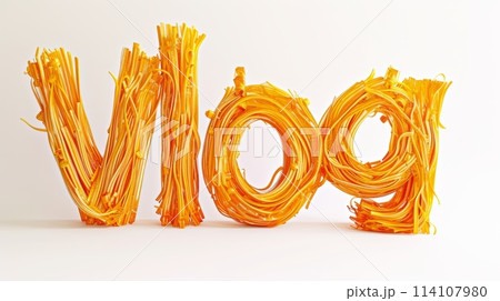 The word Vlog created in Spaghetti Typography. 114107980