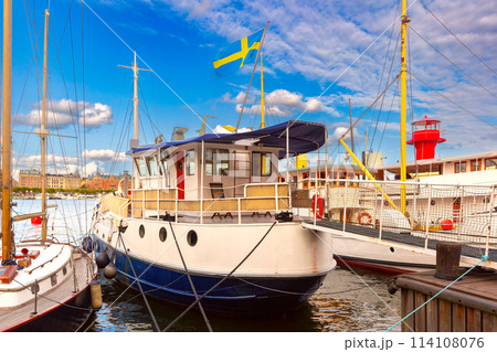 Dockside in Stockholm City, Sweden 114108076