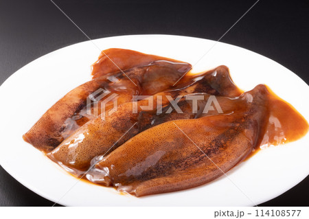 ツボ抜き　イカ　照り焼き用　調理前（アルゼンチンマツイカ　中国産） 114108577