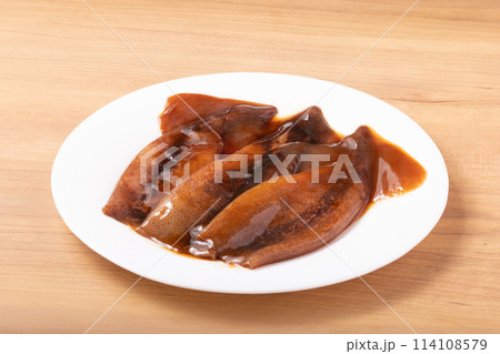 ツボ抜き　イカ　照り焼き用　調理前（アルゼンチンマツイカ　中国産） 114108579