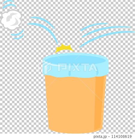 ゴミ箱のフチに当たった丸めた紙屑 114108619