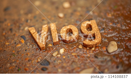 Cork Vlog concept creative art poster. 114108837