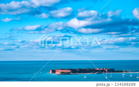 Seaplane view of Fort Jefferson at Dry Tortugas National Park 114109209
