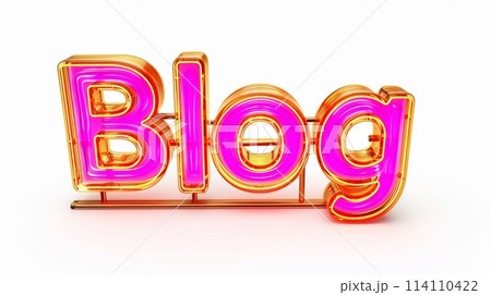 The word Blog created in Neon Lettering. 114110422