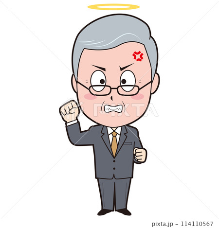 イライラする故人ビジネスマン 114110567