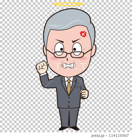 イライラする故人ビジネスマン 114110567
