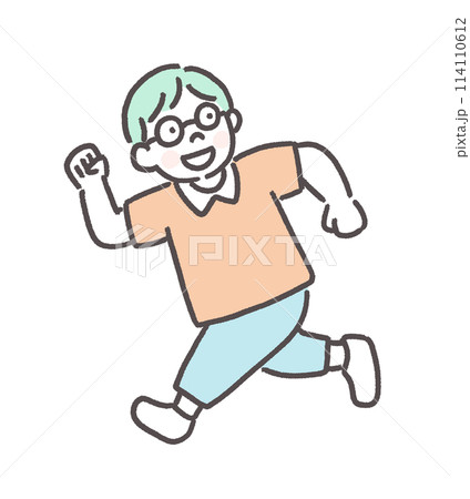 走る子供のイラスト 114110612