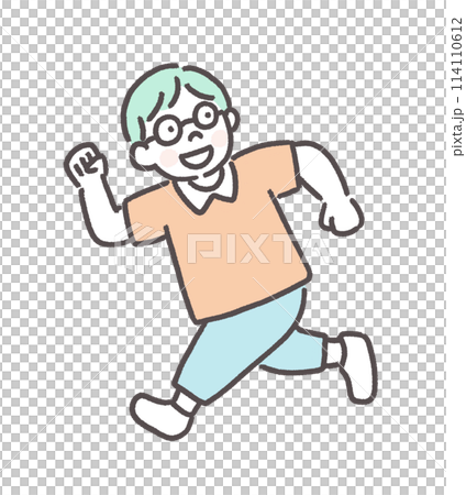 走る子供のイラスト 114110612