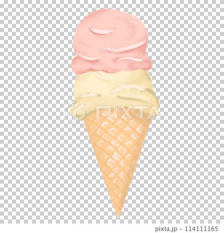 ice cream in a waffle cone ice cream in a waffle cone 114111165