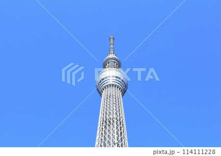 東京スカイツリーと青空 東京スカイツリーと青空 114111228