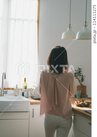 a forty-something woman a forty-something woman 114111275