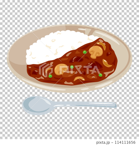 Hayashi rice served on a plate 114111656