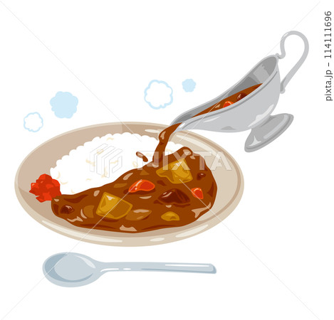 カレールーがかけられたライス カレールーがかけられたライス 114111696