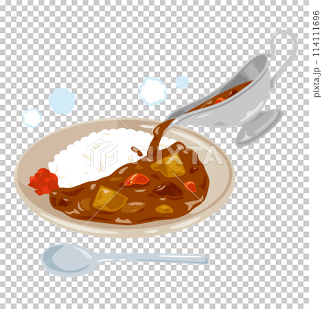 カレールーがかけられたライス カレールーがかけられたライス 114111696
