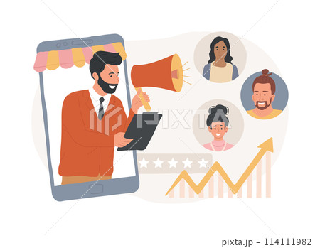 Brand advocate isolated concept vector illustration. 114111982