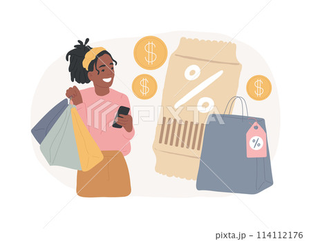 Rebate program isolated concept vector illustration. Rebate program isolated concept vector illustration. 114112176