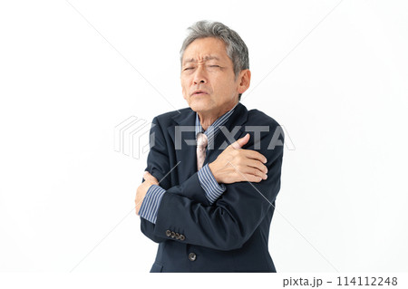 スーツ姿のシニア男性 114112248