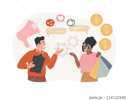 Relationship marketing isolated concept vector illustration. Relationship marketing isolated concept vector illustration. 114112508