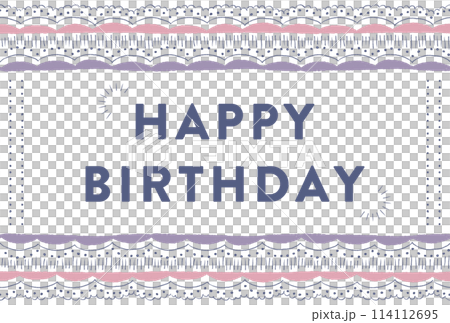 生日卡片模板/花邊式手繪框 生日卡片模板/花邊式手繪框 114112695