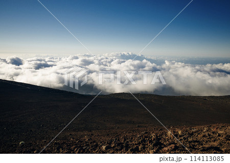 Stunning view of the Haleakala National Park on island of Maui, Hawaii Stunning view of the Haleakala National Park on island of Maui, Hawaii 114113085