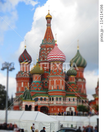ロシア　モスクワ　ワシリー寺院　ジオラマ風 114114166