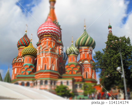 ロシア　モスクワ　ワシリー寺院　ジオラマ風 114114174