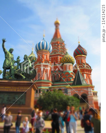 ロシア モスクワ ワシリー寺院 ジオラマ風 ロシア モスクワ ワシリー寺院 ジオラマ風 114114215