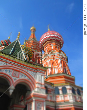 ロシア　モスクワ　ワシリー寺院　ジオラマ風 114114265