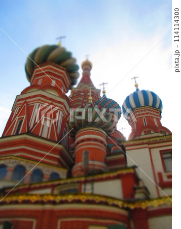 ロシア モスクワ ワシリー寺院 ジオラマ風 ロシア モスクワ ワシリー寺院 ジオラマ風 114114300