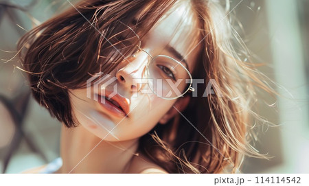 ボブカットの女性 114114542