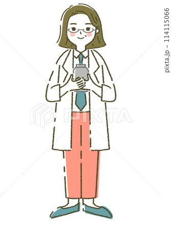 薬剤師のイラスト素材 女性 医療従事者のイラスト 114115066