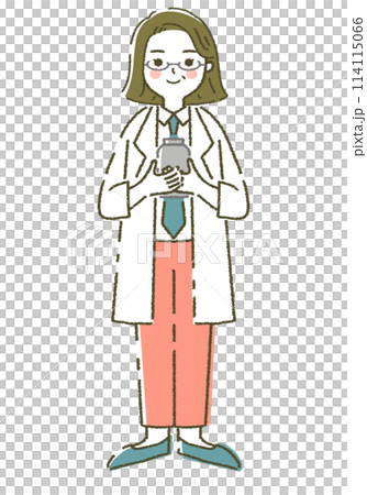 薬剤師のイラスト素材 女性 医療従事者のイラスト 114115066
