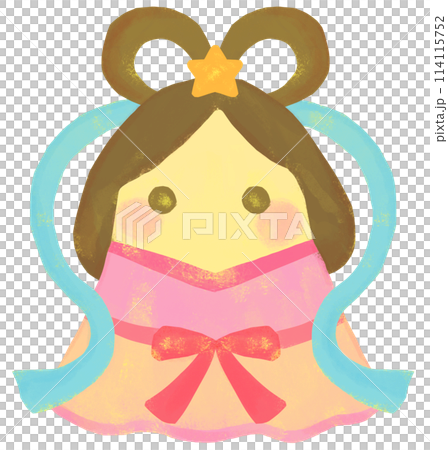 かわいい織姫のイラスト 七夕素材 114115752