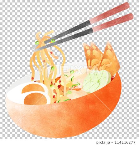 Tom Yum Noodles, watercolor painting Tom Yum Noodles, watercolor painting 114116277