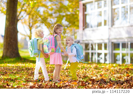 Kids go back to school. Child at kindergarten. Kids go back to school. Child at kindergarten. 114117220