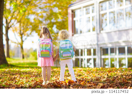 Kids go back to school. Child at kindergarten. Kids go back to school. Child at kindergarten. 114117452