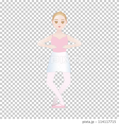 Illustration of a little ballerina_Plie 114117715