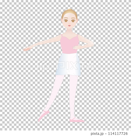 小芭蕾舞者插畫_Tendu 小芭蕾舞者插畫_Tendu 114117726