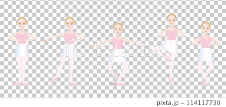 小芭蕾舞者插畫set_passe練習 小芭蕾舞者插畫set_passe練習 114117730