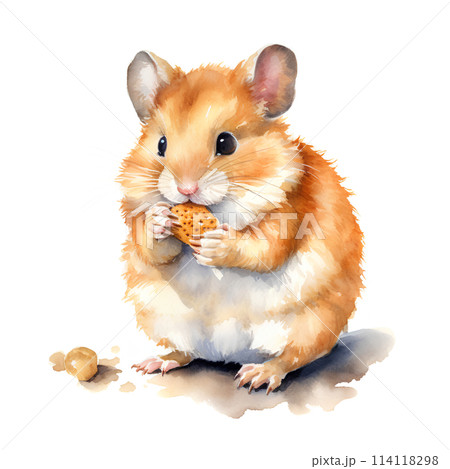 ハムスターの水彩イラストのイラスト素材 [114118298] - PIXTA