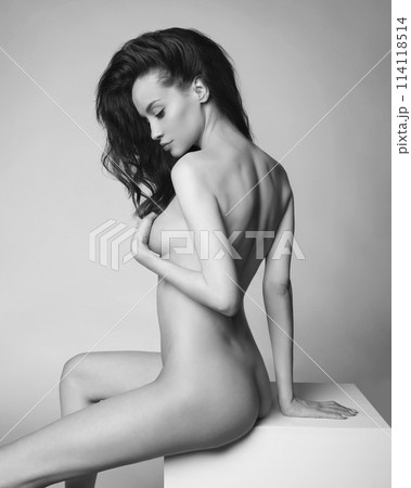 Fashion portrait of elegant woman with perfect body. 114118514