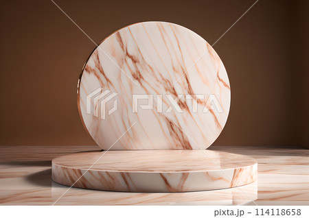 marble podium for product presentation 3d Background high wallpaper 114118658