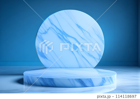 marble podium for product presentation 3d Background high wallpaper 114118697