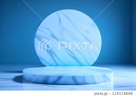 marble podium for product presentation 3d Background high wallpaper 114118698