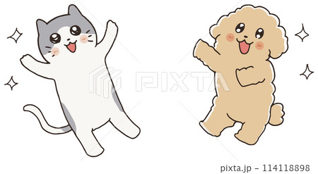 かわいい犬とねこ 114118898