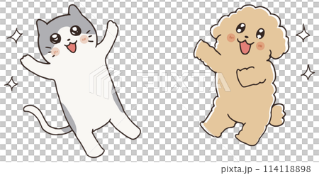 かわいい犬とねこ 114118898