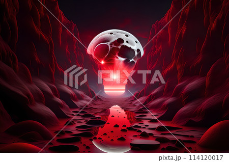 abstract landscape view of moon background wallpaper 114120017