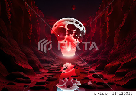 abstract landscape view of moon background wallpaper 114120019