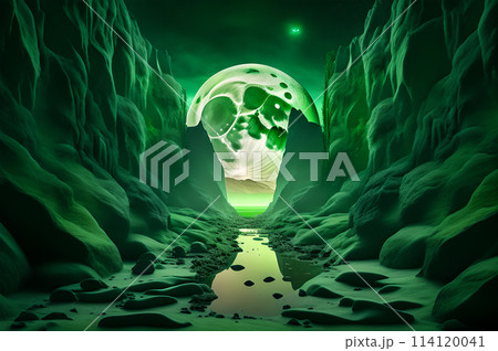 abstract landscape view of moon background wallpaper 114120041